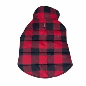 Simply Dogs Buffalo Check Plaid Dog Vest Red Black Size Medium